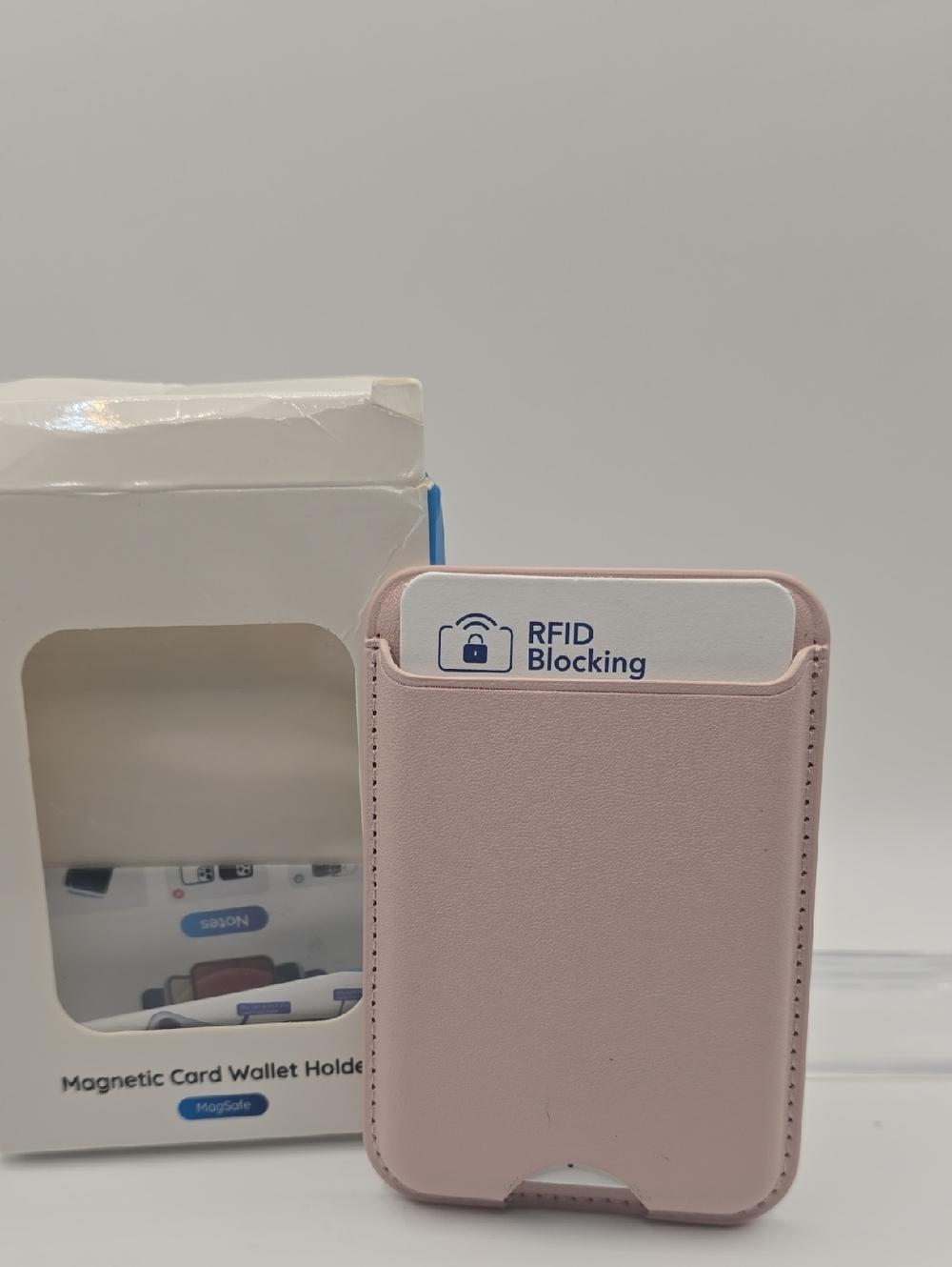 MagSafe Magnetic Card Wallet Holder - Dusty Pink